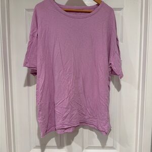 American Eagle Outfitters Light Purple Short Sleeve Tee
